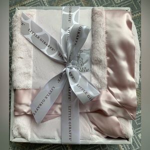 Little Giraffe Pale Pink Luxe Baby Blanket